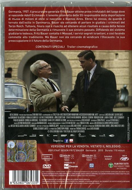 Lo Stato contro Fritz Bauer di Lars Kraume - DVD - 2