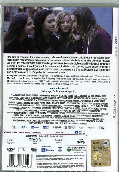 Questi giorni di Giuseppe Piccioni - DVD - 2