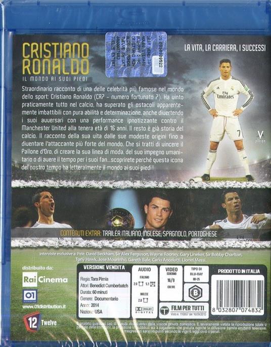Cristiano Ronaldo. Il mondo ai suoi piedi (Blu-ray) di Tara Pirnia - Blu-ray - 2