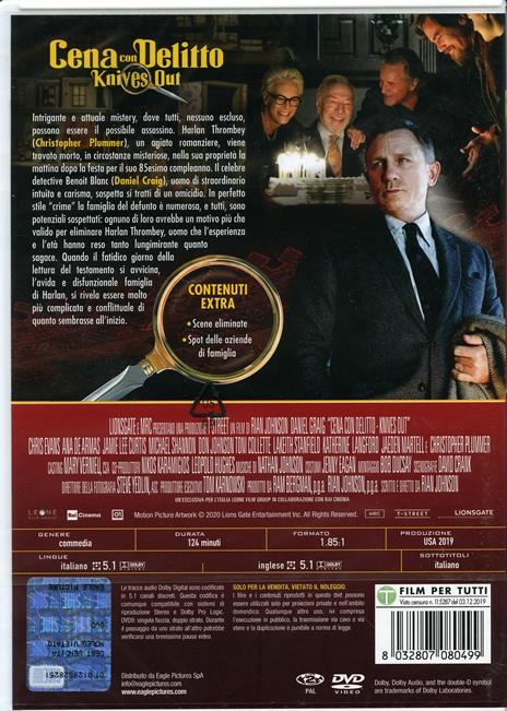 Cena con delitto (DVD) di Rian Johnson - DVD - 2