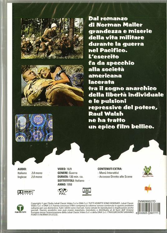 Il nudo e il morto di Raoul Walsh - DVD - 2