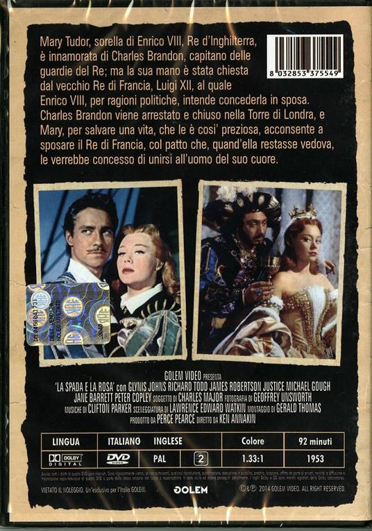 La spada e la rosa di Ken Annakin - DVD - 2