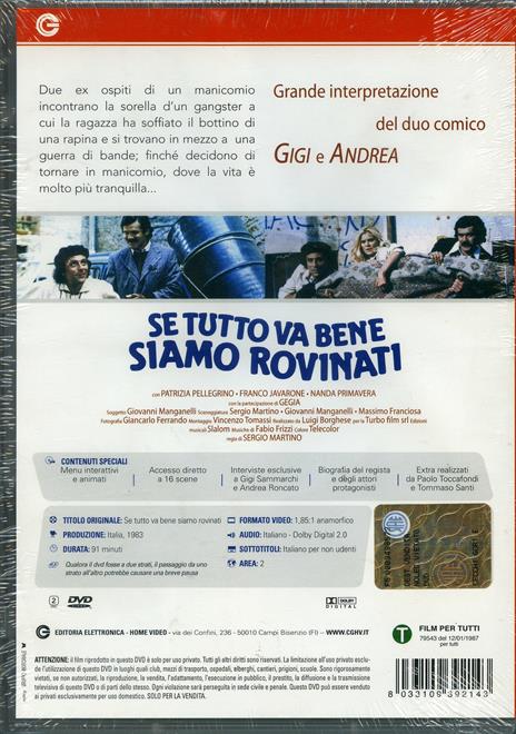 Se tutto va bene siamo rovinati di Sergio Martino - DVD - 2