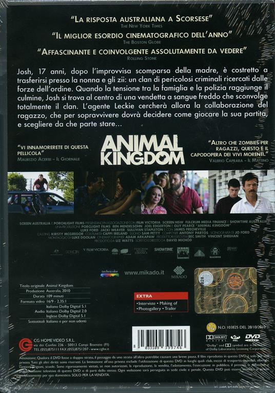 Animal Kingdom di David Michôd - DVD - 2