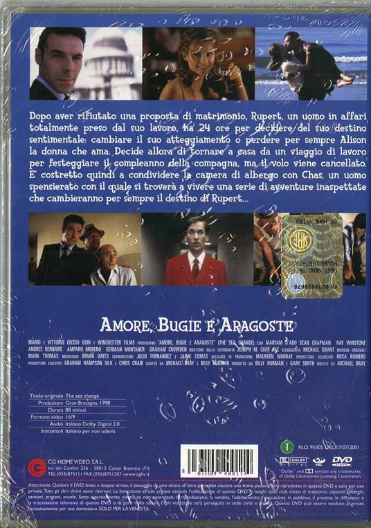 Amore bugie e aragoste di Michael Bray - DVD - 2