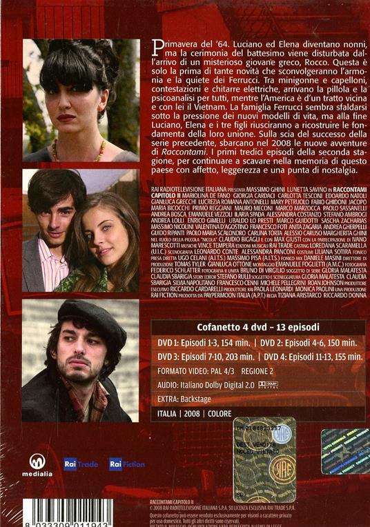 Raccontami. Stagione 2. Vol. 1 (4 DVD) di Riccardo Donna,Tiziana Aristarco - DVD - 2