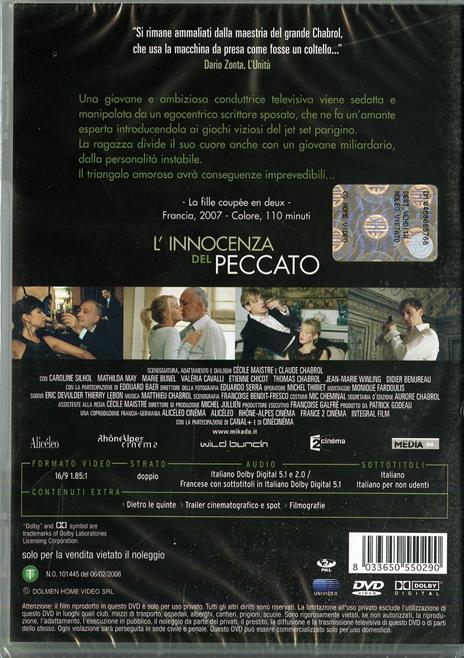 L' innocenza del peccato di Claude Chabrol - DVD - 2