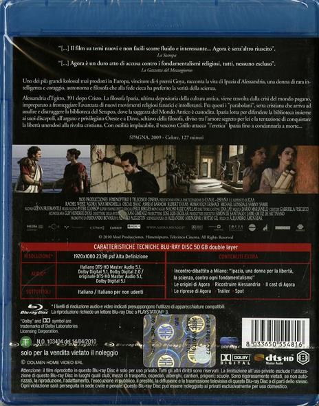 Agora di Alejandro Amenabar - Blu-ray - 2