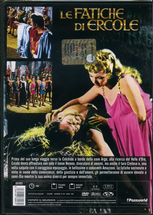 Le fatiche di Ercole di Pietro Francisci - DVD - 2