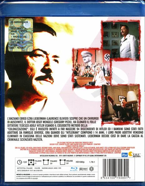 I ragazzi venuti dal Brasile di Franklin J. Schaffner - Blu-ray - 2