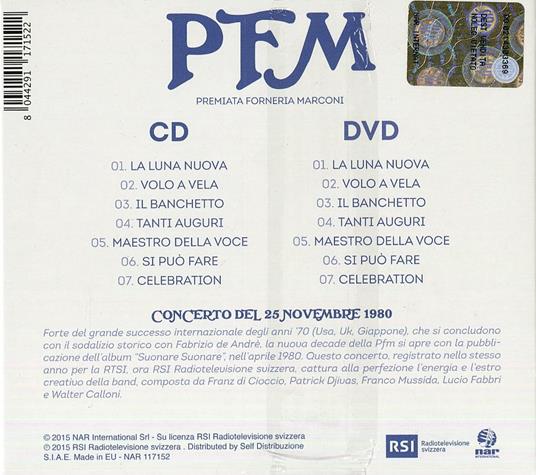 Live at RSI - CD Audio + DVD di Premiata Forneria Marconi - 2