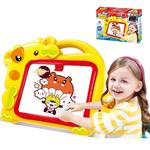 Lavagna Magnetica Bambini Hippo 2In1 Con Gessetti Cassino E Pennarelli Giallo