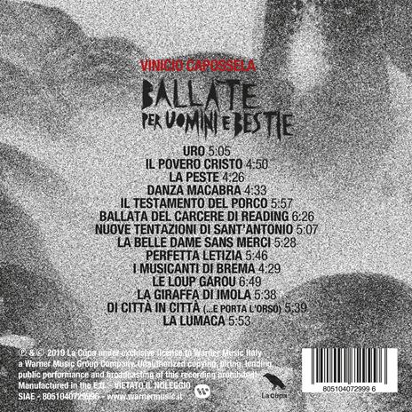 Ballate per uomini e bestie - CD Audio di Vinicio Capossela - 2