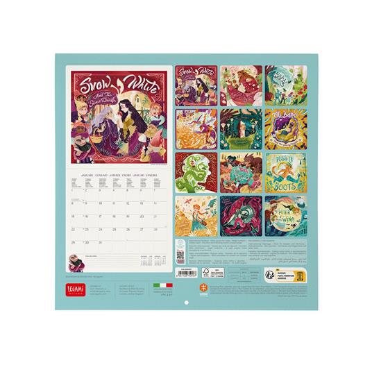 Calendario 2024, da parete, carta non patinata - 30 x 29 cm ONCE UPON A  TIME - Legami - Cartoleria e scuola