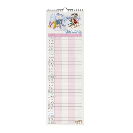 Calendario 2024, da parete, carta non patinata 16 x 49 cm SUPER MUM - 2