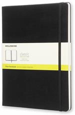 Taccuino Moleskine XL a pagine bianche copertina rigida nero. Black