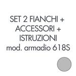 Set 2 fianchi + accessori + istruzioni per l’uso per armadio tecnical 2 618S grigio – 805141163028