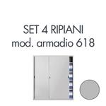 Set 4 ripiani per armadio Tecnical 2 618 grigio 805141163060