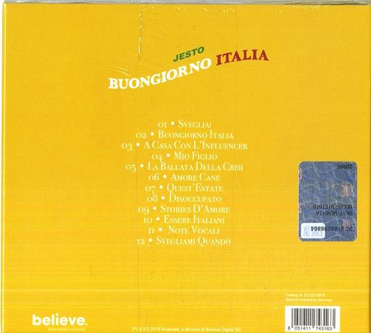 Buongiorno Italia - CD Audio di Jesto - 2