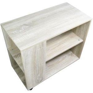 Tavolino Divano Libreria Design Moderno 2 Ripiani con Ruote 70x35x61 Casa  Beige - ND - Idee regalo