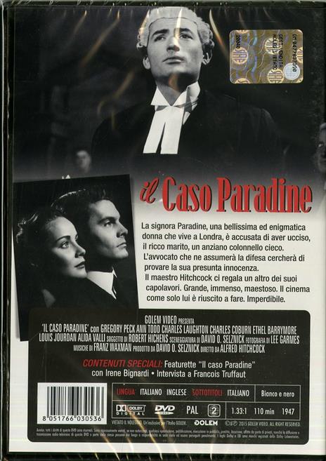 Il caso Paradine di Alfred Hitchcock - DVD - 2