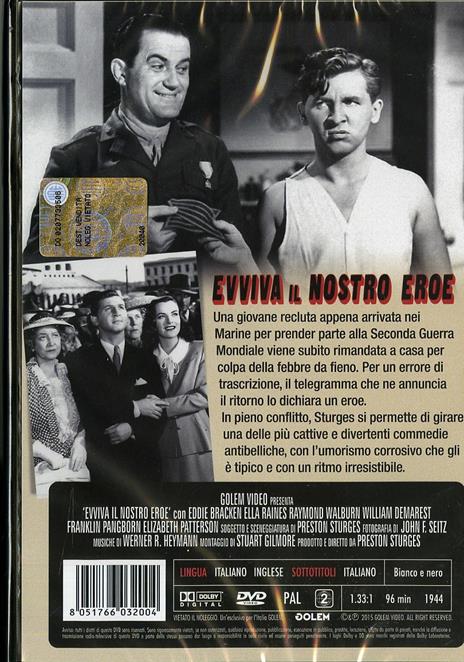 Evviva il nostro eroe di Preston Sturges - DVD - 2