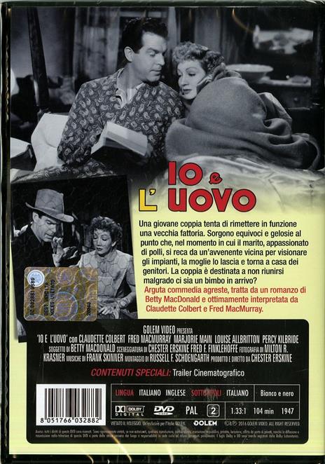 Io e l'uovo di Chester Erskine - DVD - 2