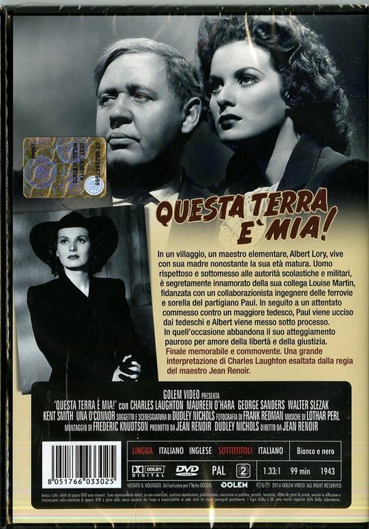 Questa terra è mia di Jean Renoir - DVD - 2