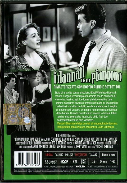 I dannati non piangono<span>.</span> Ed. rimasterizzata di Vincent Sherman - DVD - 2