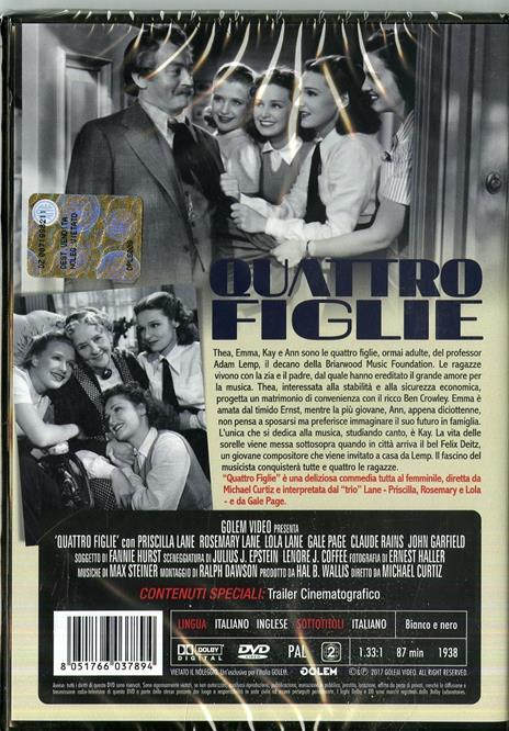 Quattro figlie (DVD) di Michael Curtiz - DVD - 2