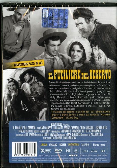 Il fuciliere del deserto. Rimasterizzato in HD (DVD) di David Burton,Otto Brower - DVD - 2