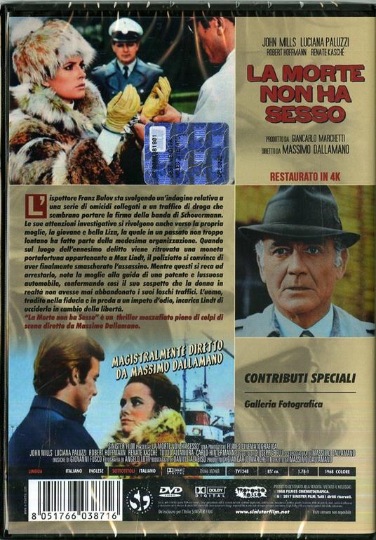 La morte non ha sesso. Restaurato in 4K (DVD) di Massimo Dallamano - DVD - 2