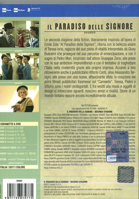 Il paradiso delle signore. Stagione 2. Serie TV ita (5 DVD) di Monica Vullo - DVD - 2