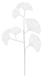 Ramo Ginkgo Biloba H.60 Cm Bianco Accessori Decoro Natale Casa