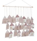 Calendario Dell'avvento Beige Appendibile 70cm Natale Addobbi