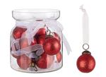 1 Mini Pallina Rossa Con Fiocco 2,5Xh2,5Cm Addobbi Decorazioni Di Natale