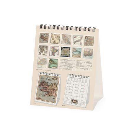 Calendario 2024, da tavolo, carta non patinata 12 x 14, 5 cm VINTAGE MAPS -  Legami - Cartoleria e scuola