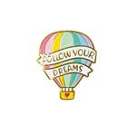 Spilla in metallo smaltata. Pin Your Style! - Enamel Metal Pin - Air Balloon