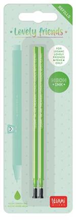 2 Refill per Penna Gel Legami Friends - Lovely Friends Refill Set - Verde Neon