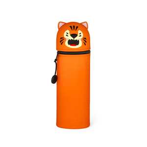 Cartoleria Astuccio Tombolino Legami 2-In-1 Silicone - Kawaii, Tigre Legami