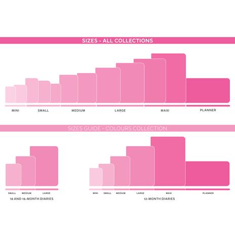 Agenda settimanale Legami 2024-2025, 18 mesi, Small Weekly Diary con Notebook - Bubblegum - 9,5 x 13,5 cm - 7