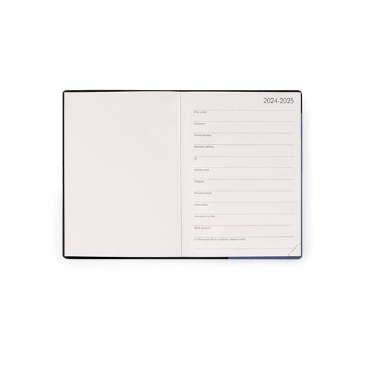 Agenda settimanale Legami 2024-2025, 18 mesi, Small Weekly Diary con Notebook - Blueberry - 9,5 x 13,5 cm - 3