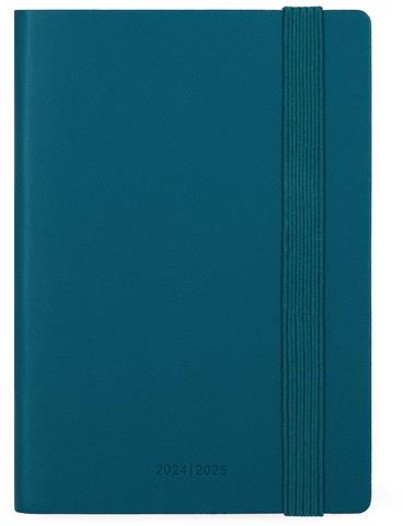 Agenda settimanale Legami 2024-2025, 18 mesi, Small Weekly Diary con Notebook - Teal Blue - 9,5 x 13,5 cm