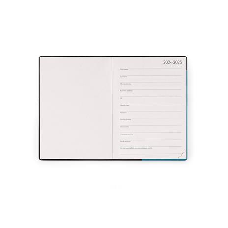 Agenda settimanale Legami 2024-2025, 18 mesi, Small Weekly Diary con Notebook - Teal Blue - 9,5 x 13,5 cm - 3