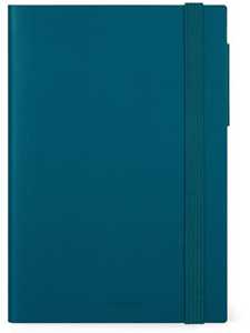 Cartoleria Agenda settimanale Legami 2024-2025, 18 mesi, Medium Weekly Diary con Notebook - Teal Blue - 12 x 18 cm Legami