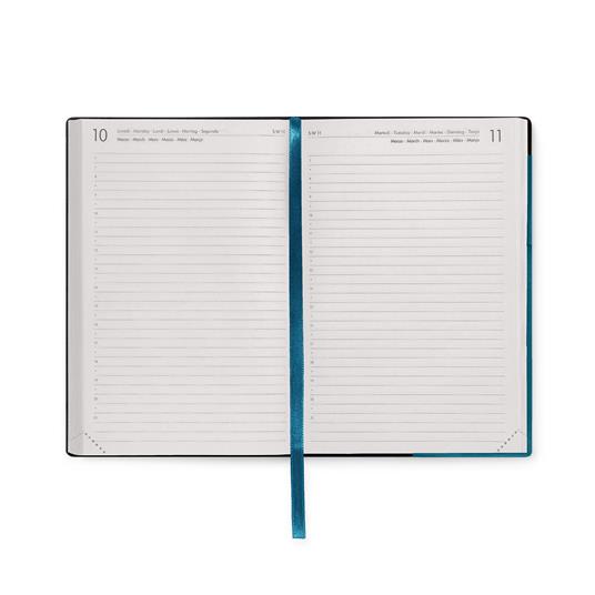 Agenda giornaliera Legami 2024/2025, 16 mesi, Medium Daily Diary - Teal Blue - 2