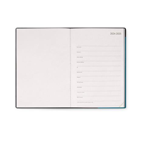 Agenda giornaliera Legami 2024/2025, 16 mesi, Medium Daily Diary - Teal Blue - 3