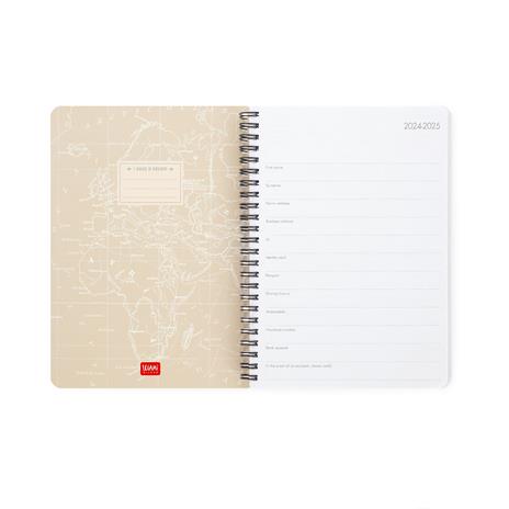 Agenda settimanale Legami 2024/2025, 16 mesi, Large Weekly Spiral Bound Diary - Travel - 2