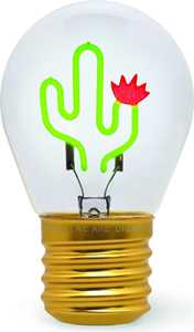 Idee regalo Bulb Fiction - Lightbulb-Shaped Table Lamp - Cactus Legami