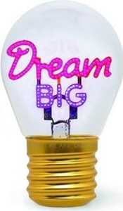 Idee regalo Bulb Fiction - Lightbulb-Shaped Table Lamp - Dream Big Legami